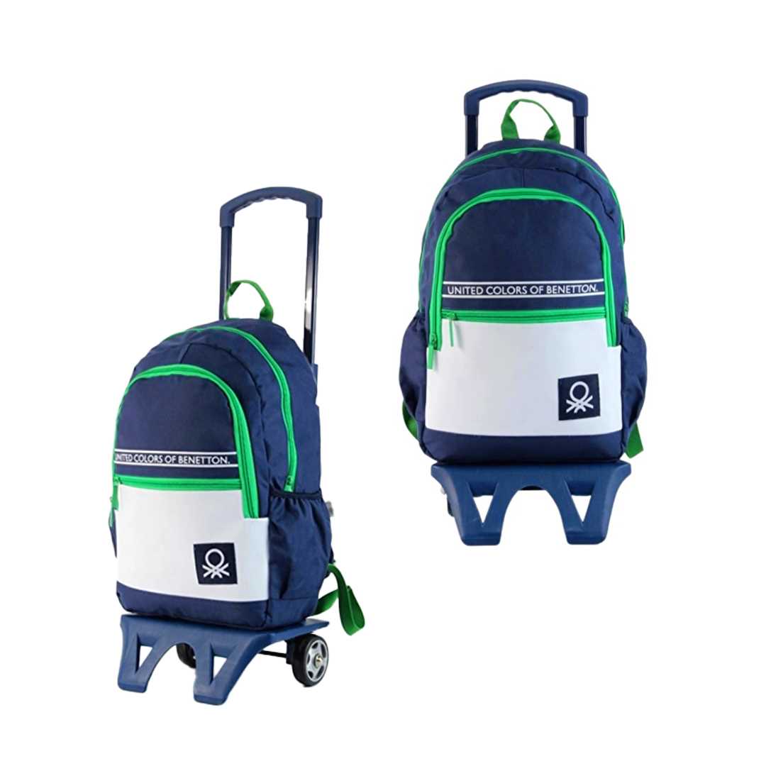 BENETTON OKUL ÇANTASI UNİTED COLORS ÇEKÇEKLİ 76029 ÜÇ BÖLMELİ 1