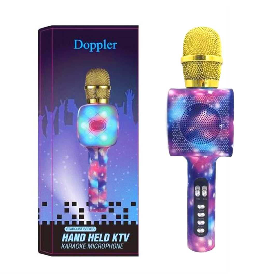 DOPPLER KARAOKE MİKROFON STARAUST RGB LED SES DEĞİŞTİRME KAYIT ÖZELLİKLİ 1