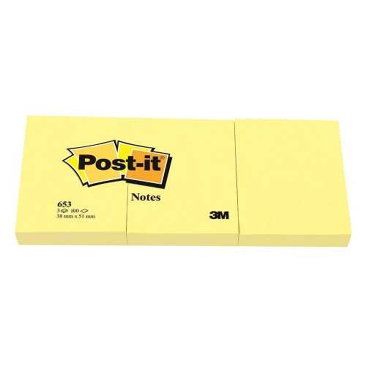 POSTİT YAPIŞKANLI NOT KAĞIDI 38x51 100 YP SARI 4 LÜ 653 1