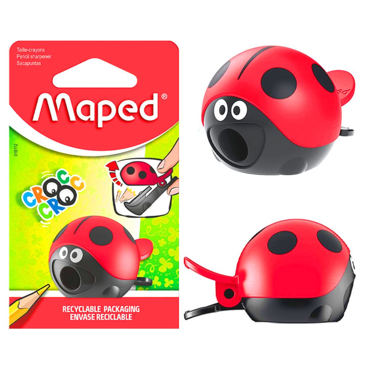 MAPED KALEMTIRAŞ PLASTİK 18112 CROCK CROCK UĞURBÖCEĞİ 24 LÜ 1