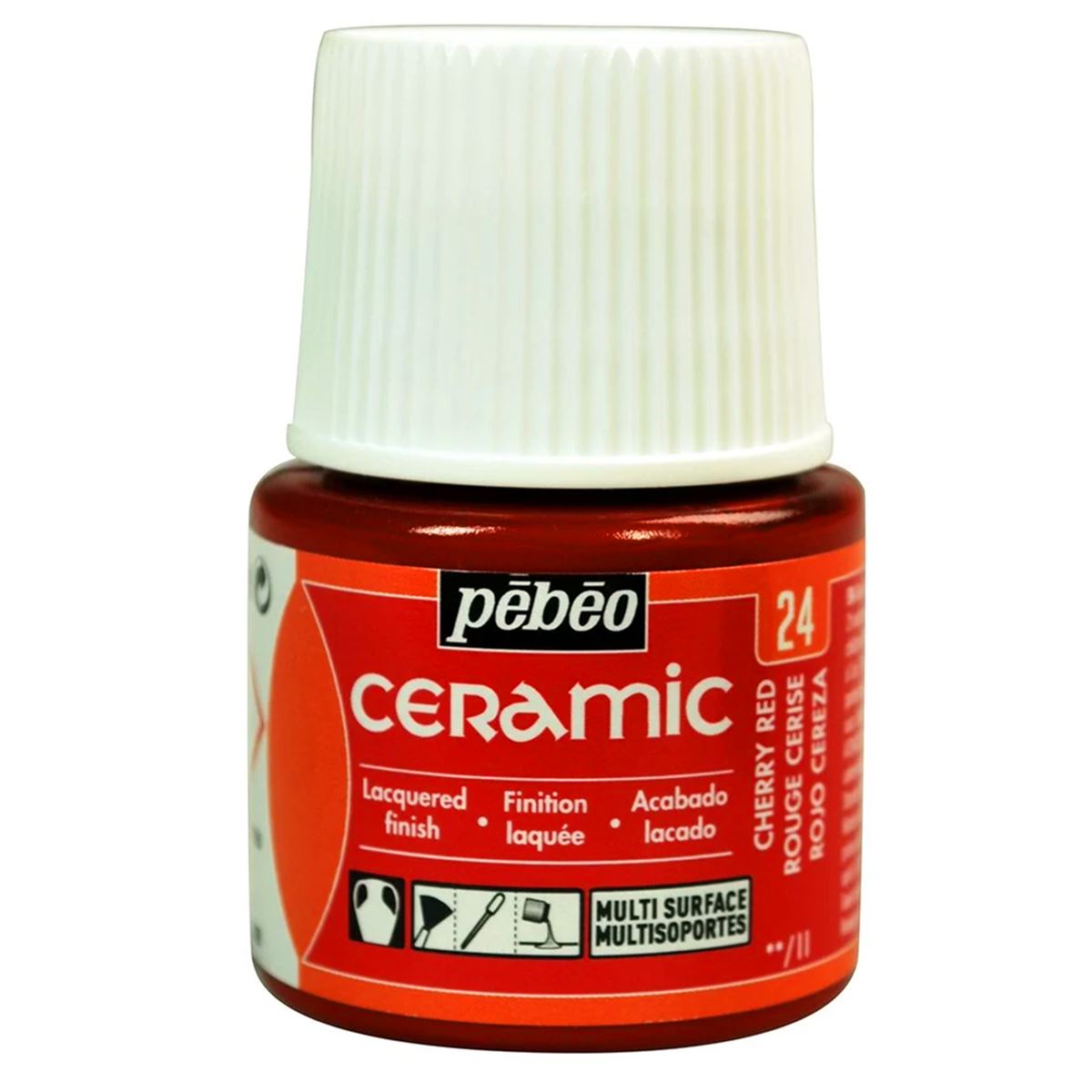 PEBEO SERAMİK BOYASI 24 CHERRY RED 45 ML 025-24 1