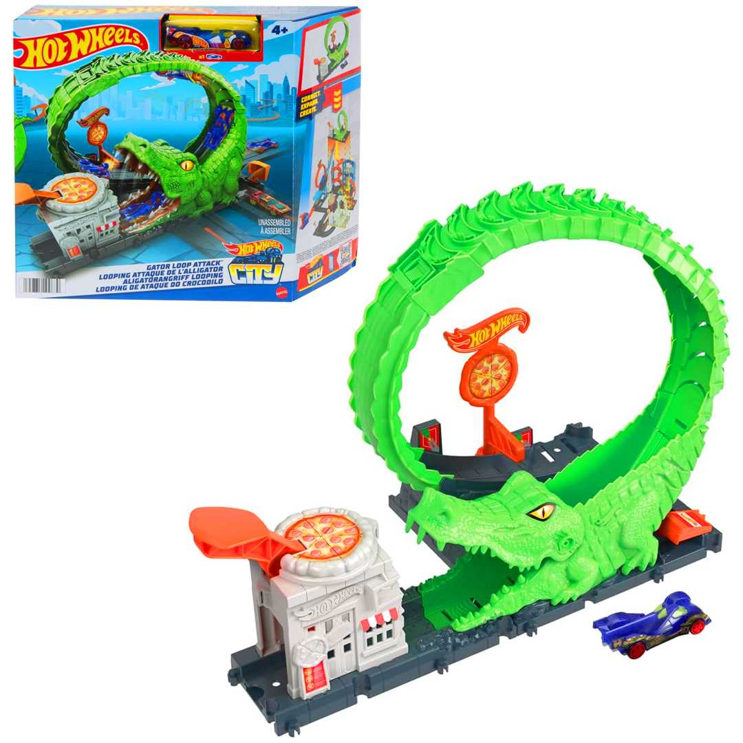 HOT WHEELS HKX39-HDR29 DÜŞMAN YARATIKLAR OYUN SETİ TİMSAH 4+ 1