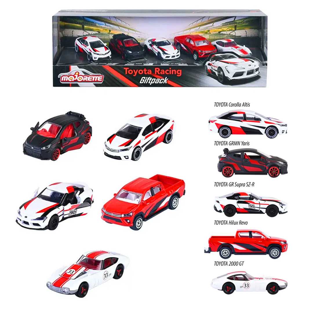SİMBA MAJORETTE 2053189 TOYOTA RACİNG METAL ARABALAR 5 Lİ SET 3+ 1
