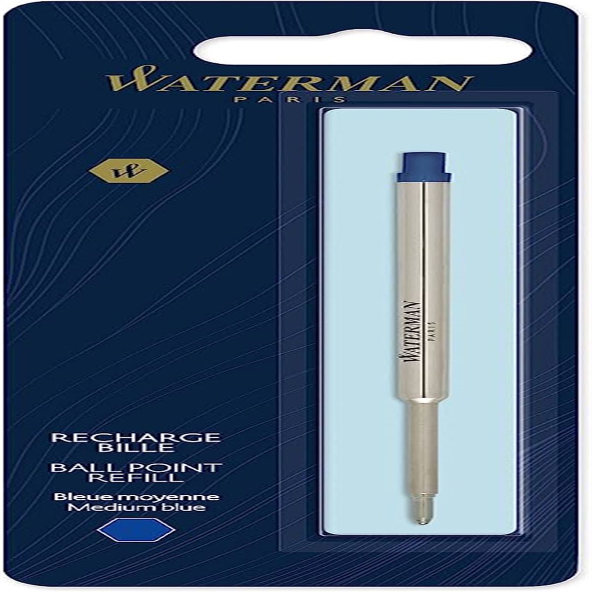 WATERMAN TÜKENMEZ KALEM YEDEK METAL MAVİ S0944490 1