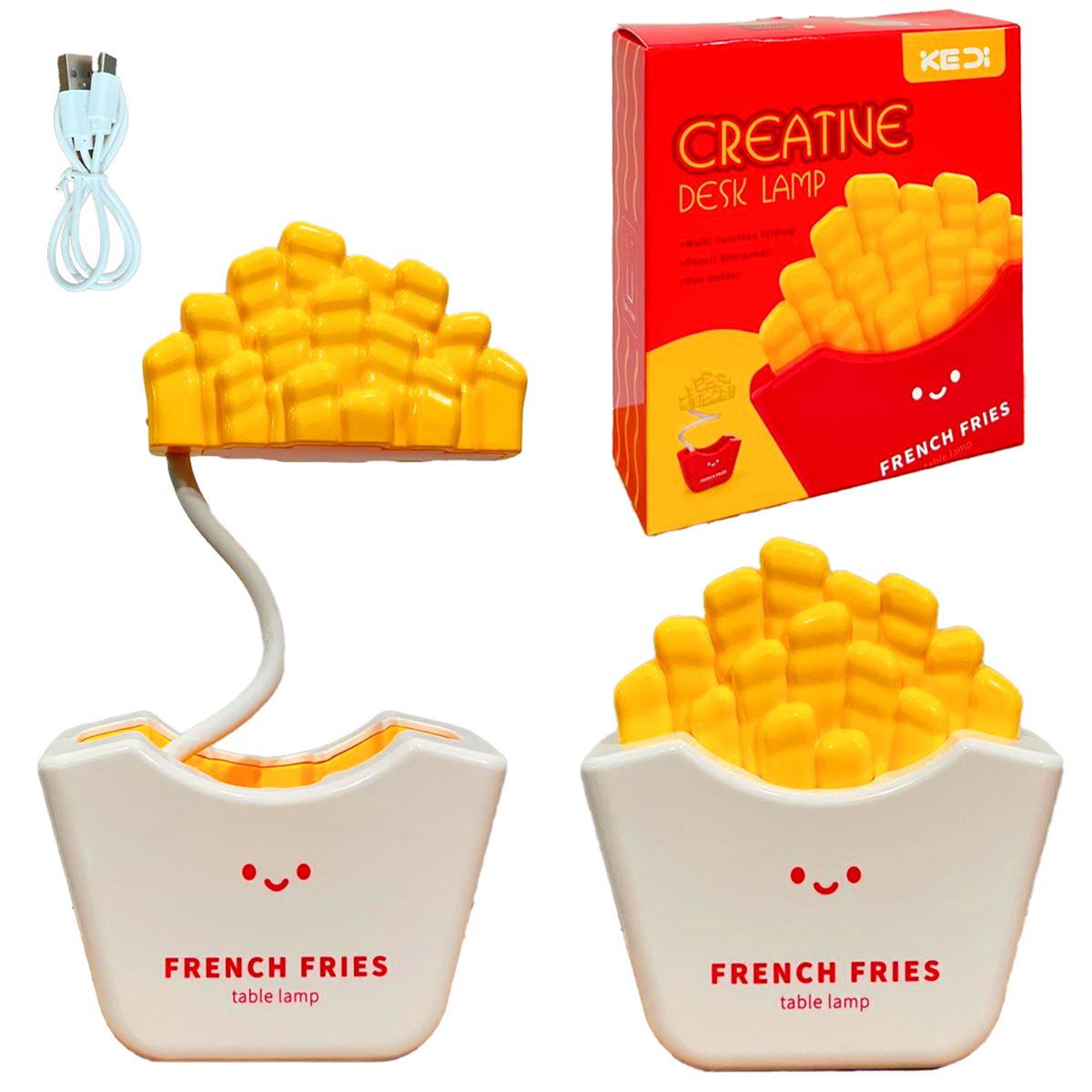 HUN BEST MASA LAMBASI PATATES KIZARTMASI 6-59 USB ŞARJ KALEMTIRAŞLI 1
