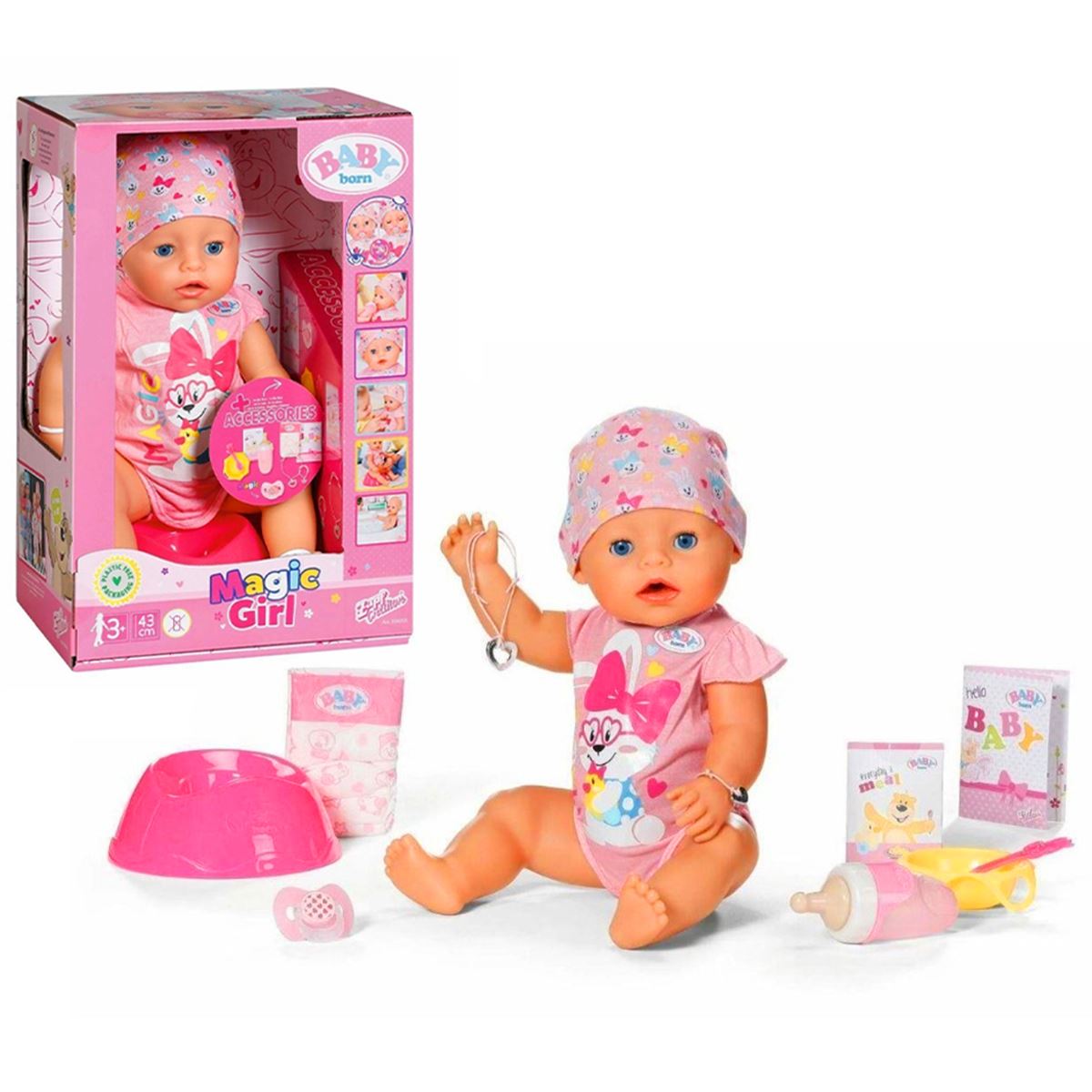 BABY BORN BEBEK 835005 MAGİC GİRL BEBEĞİ AKSESUARLI 43 CM 3+ 1