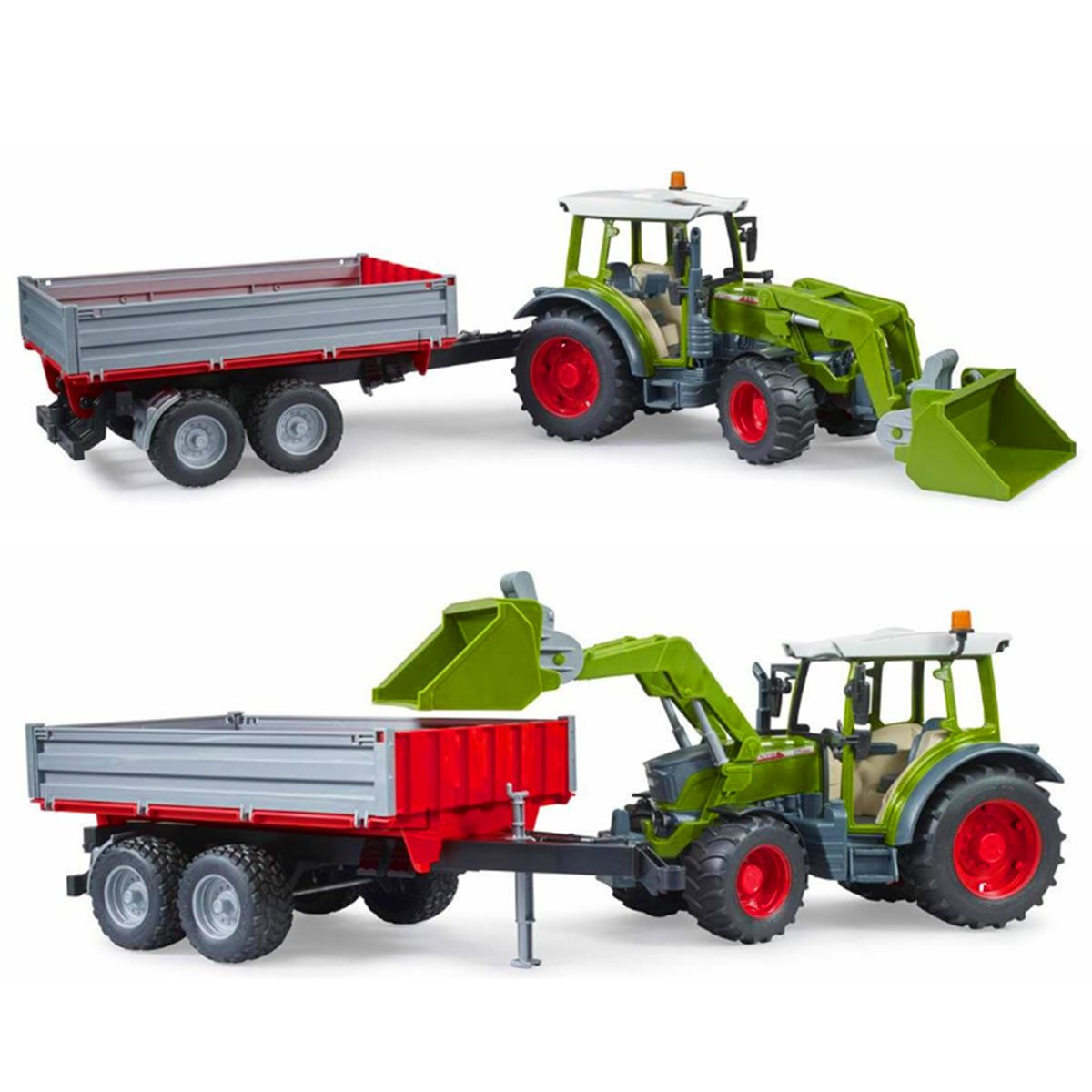 BRUDER BR02182 FENDT VERİO 211 KEPÇELİ TRAKTÖR RÖMORK 1:16 3+ 1