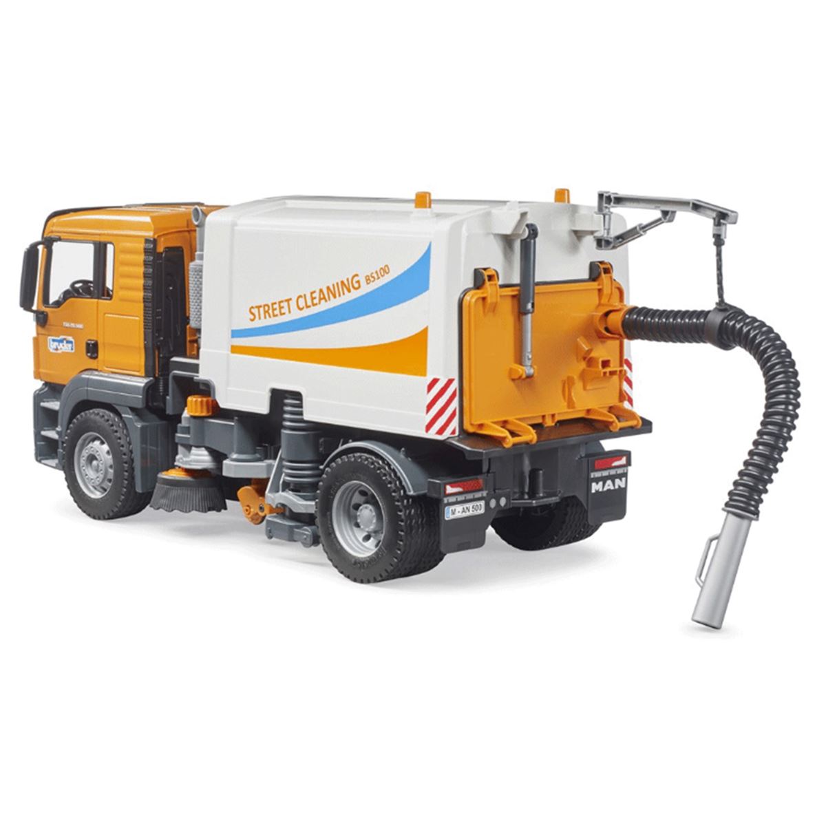 BRUDER BR03780 STREET CLEANİNG BS100 CADDE SÜPÜRME ARACI 1:16 4+ 1