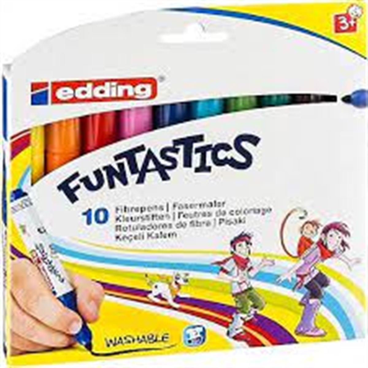 EDDİNG KEÇELİ KALEM FUNTASTİCS JUMBO 10 RENK ED14K109 1