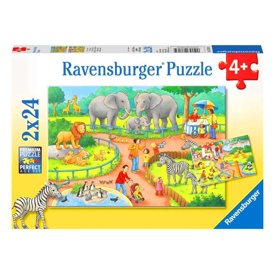 RAVENSBURGER PUZZLE 078134 HAYVANAT BAHÇESİ 2X24 PARÇA 4+ 1