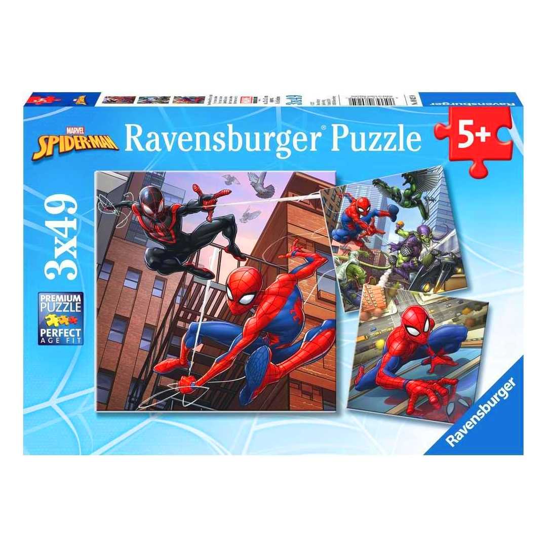 RAVENSBURGER PUZZLE 080250 SPİDERMAN 3X49 PARÇA 5+ 1