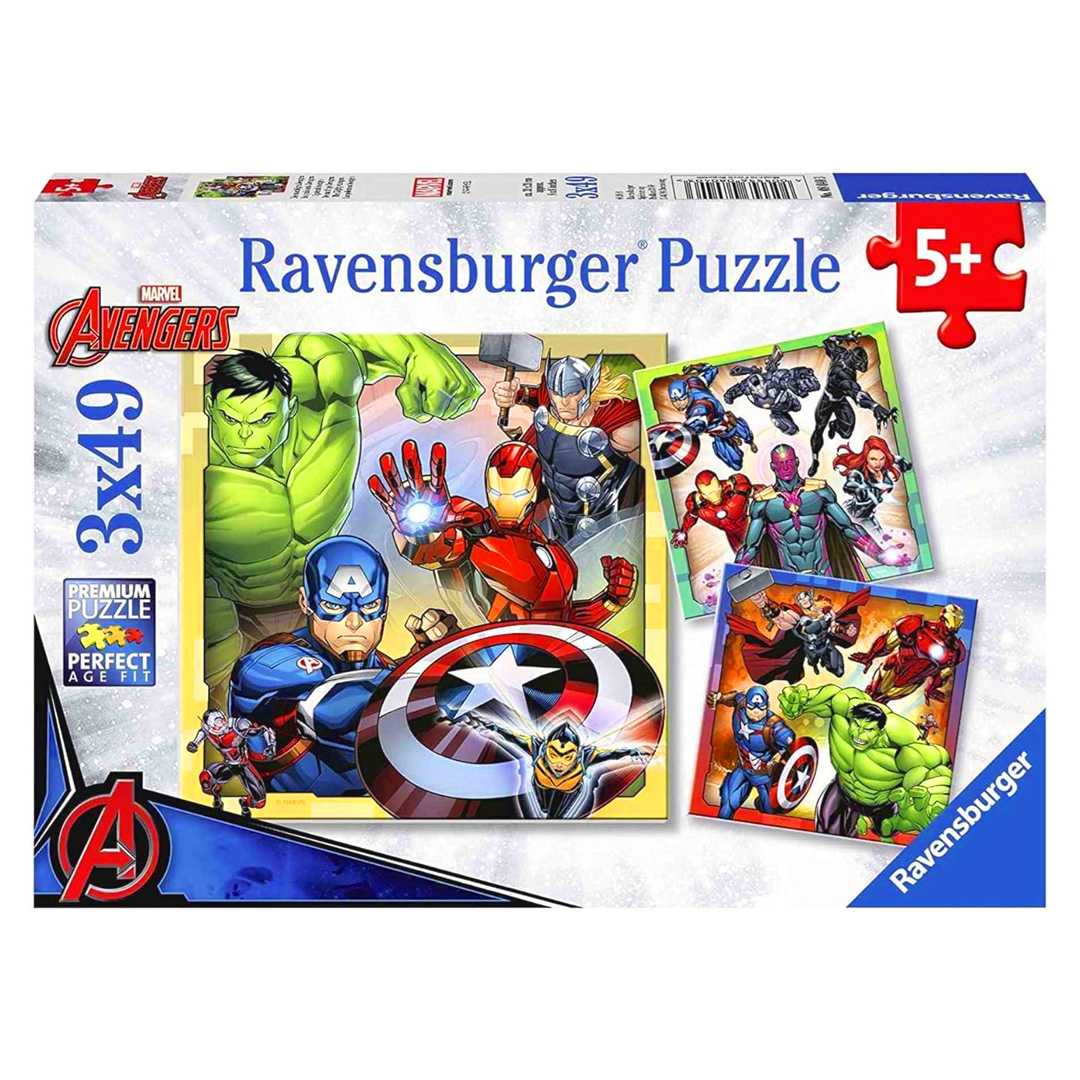 RAVENSBURGER PUZZLE 080403 AVENGERS 3X49 PARÇA 5+ 1