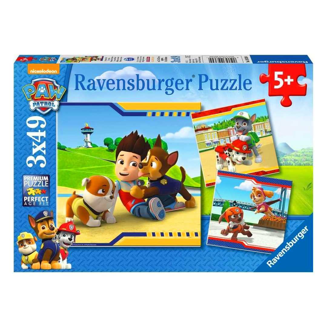 RAVENSBURGER PUZZLE 093694 PAW PATROL KAHRAMANLAR 3X49 PARÇA 5+ 1