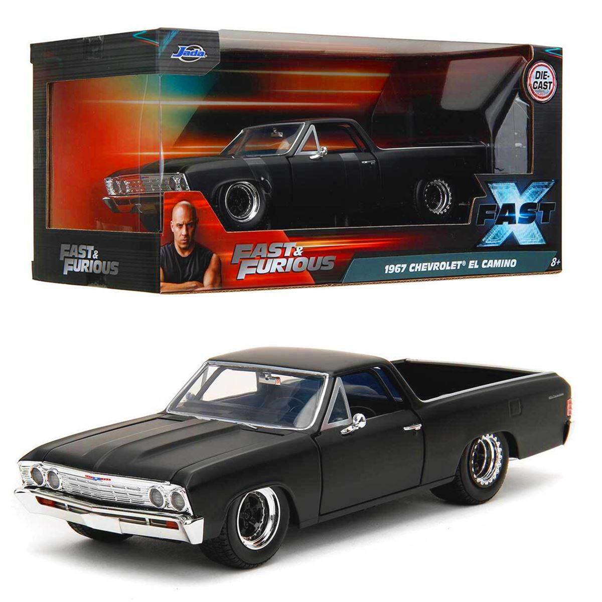 SİMBA JADA FAST FURİOUS 3203086 1967 CHEVROLET EL CAMİNO DİE CAST 1:24 8+ 1
