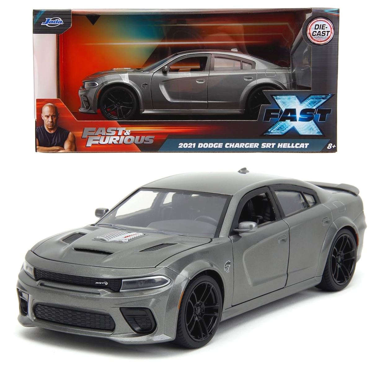 SİMBA JADA FAST FURİOUS 3203085 2021 DODGE CHARGER SRT HELLCAT DİE CAST 1:24 8+ 1