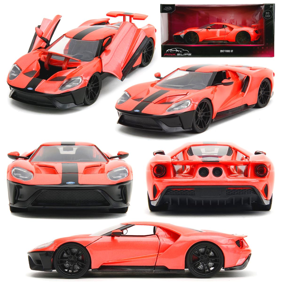 SİMBA JADA PİNK SLİPS 3293001 2017 FORD GT WAVE DİE CAST METAL ARABA 1:24 8+ 1