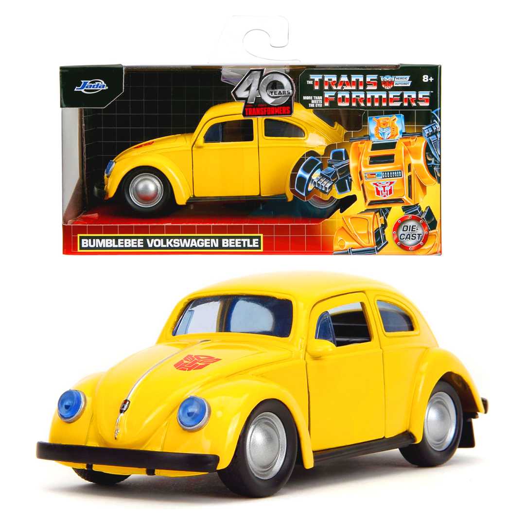 SİMBA JADA TRANSFORMERS 3112012 BUMBLEBEE VOLKSWAGEN BEETLE DİE CAST METAL ARABA 1:32 6 LI 8+ 1