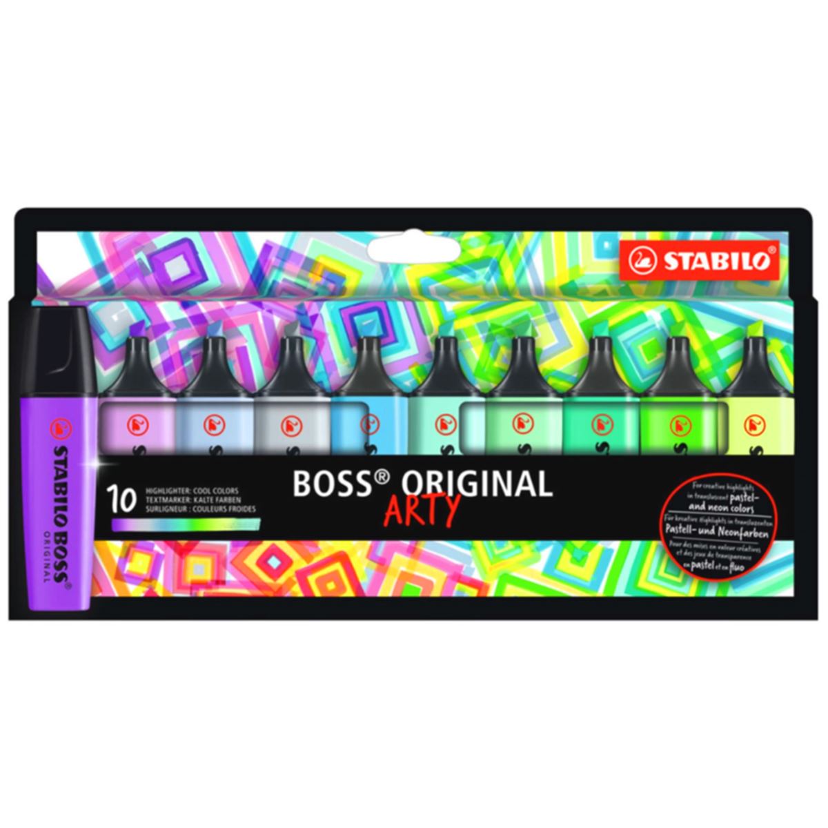 STABİLO FOSFORLU KALEM BOSS ARTY SOĞUK RENKLER 10 LU 70-10-2-20 1