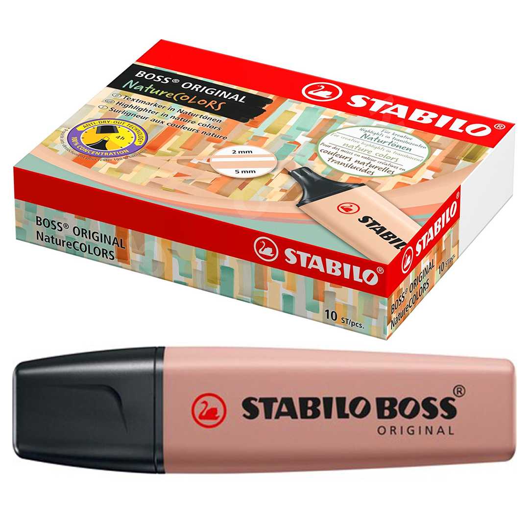 STABİLO FOSFORLU KALEM BOSS NATURE COLORS KAHVERENGİ 10 LU 70-165 1