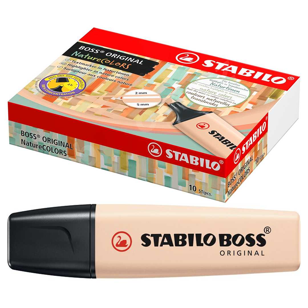 STABİLO FOSFORLU KALEM BOSS NATURE COLORS BEJ 10 LU 70-186 1