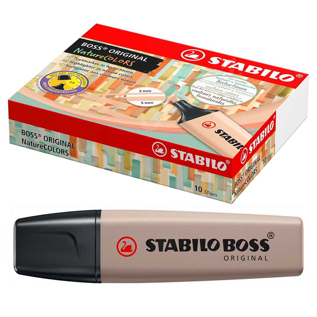 STABİLO FOSFORLU KALEM BOSS NATURE COLORS KOYU GRİ 10 LU 70-193 1