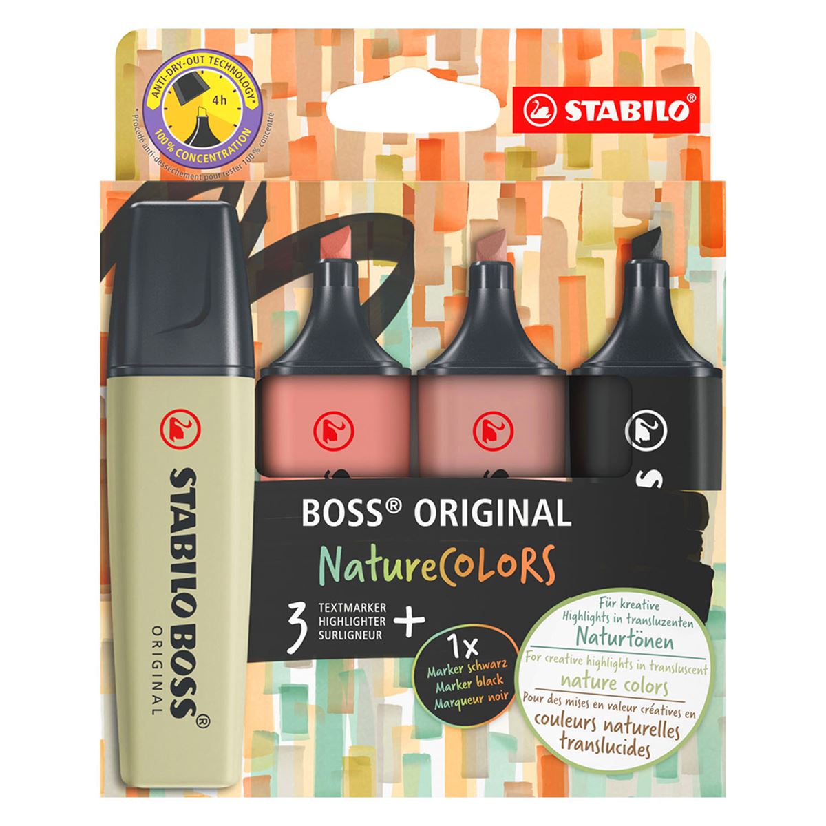 STABİLO FOSFORLU KALEM BOSS NATURE COLORS SYKG 4 RENK 70-4-2-3 1