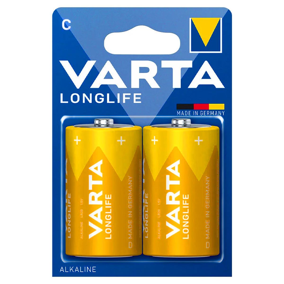 VARTA LONGLİFE PİL C ORTA BOY 1.5V 2 Lİ ALKALİNE 1