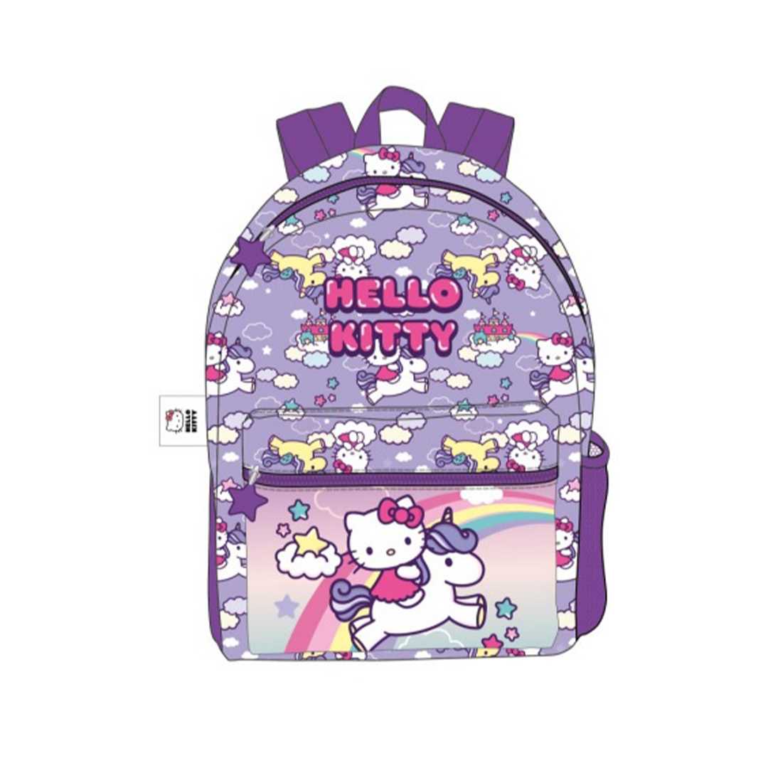 HELLO KİTTY ANAOKUL ÇANTASI 2217 MOR ÇİFT BÖLMELİ 1