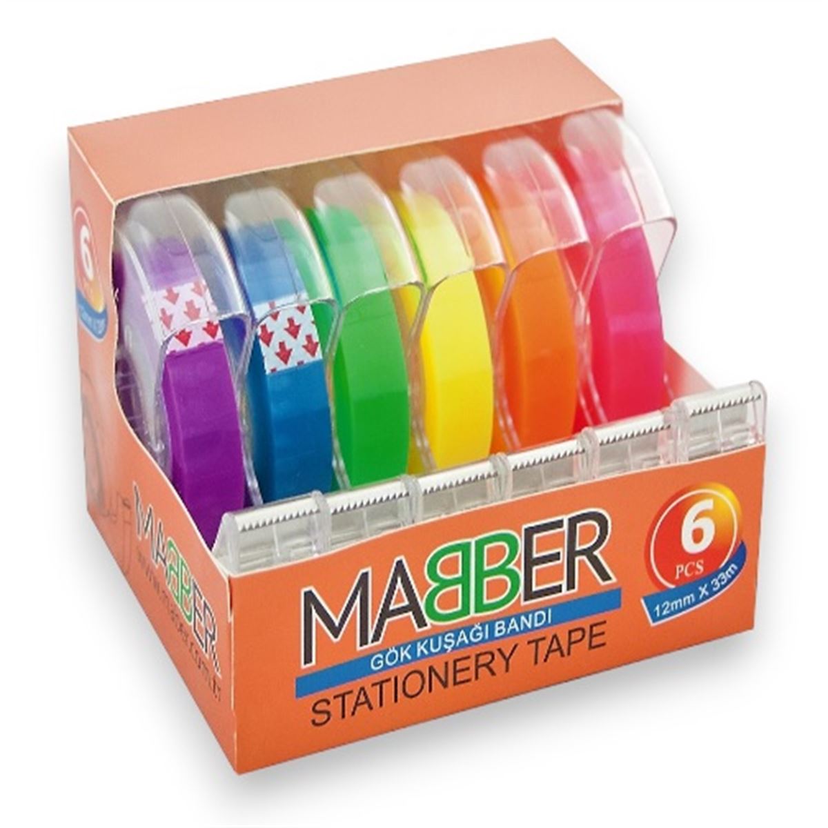 MABER BANT RENKLİ 12x33 KESME MAKİNELİ 6 LI MR-RBX-003 1