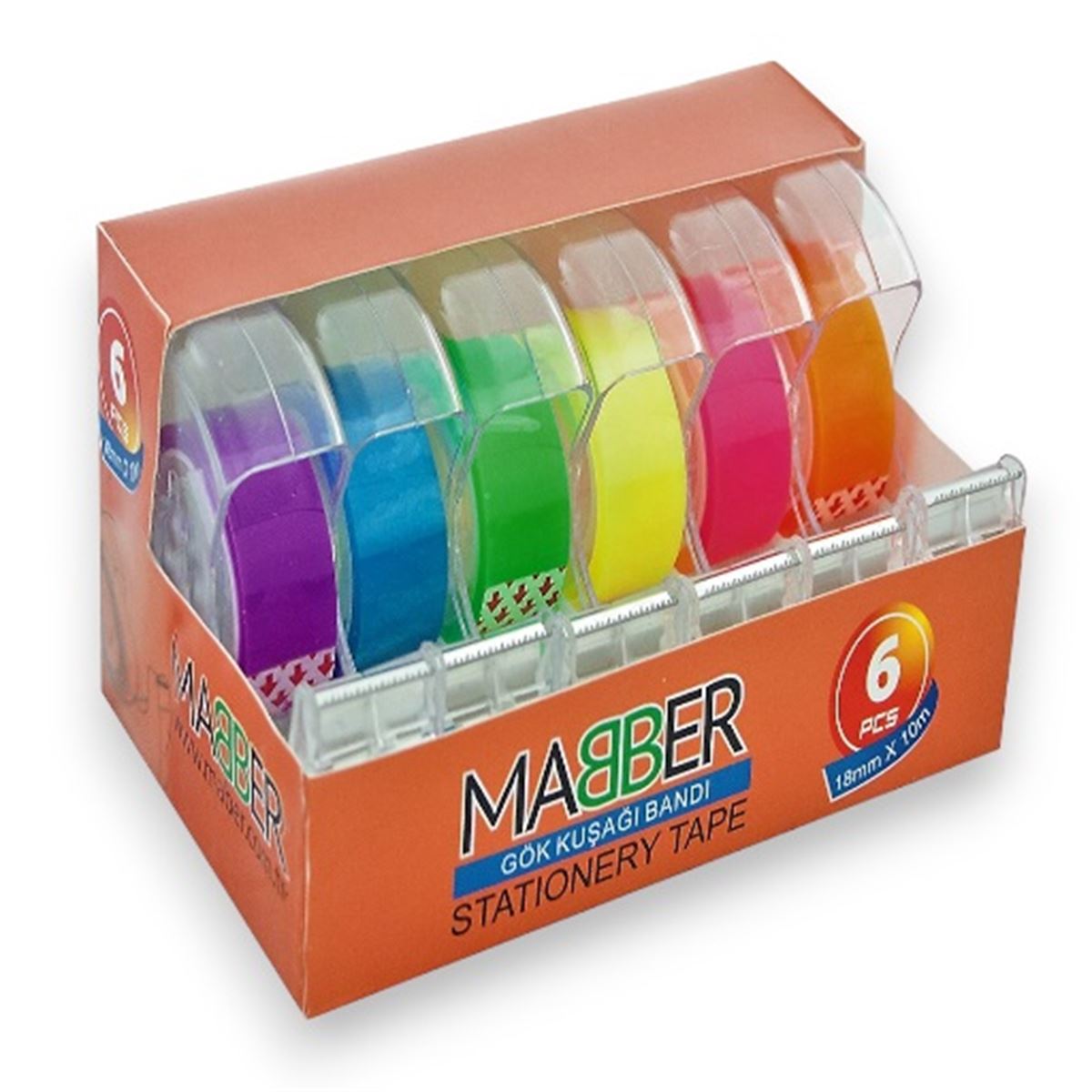 MABER BANT RENKLİ 18x10 KESME MAKİNELİ 6 LI MR-RBX-004 1