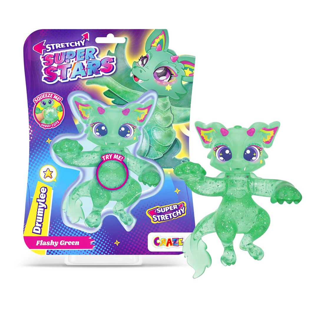 CRAZE STRETCHY SÜPERSTARS 46951 FLASHY GREEN DRUMYLEE ESNEYEN YUMUŞAK FİGÜR 3+ 1