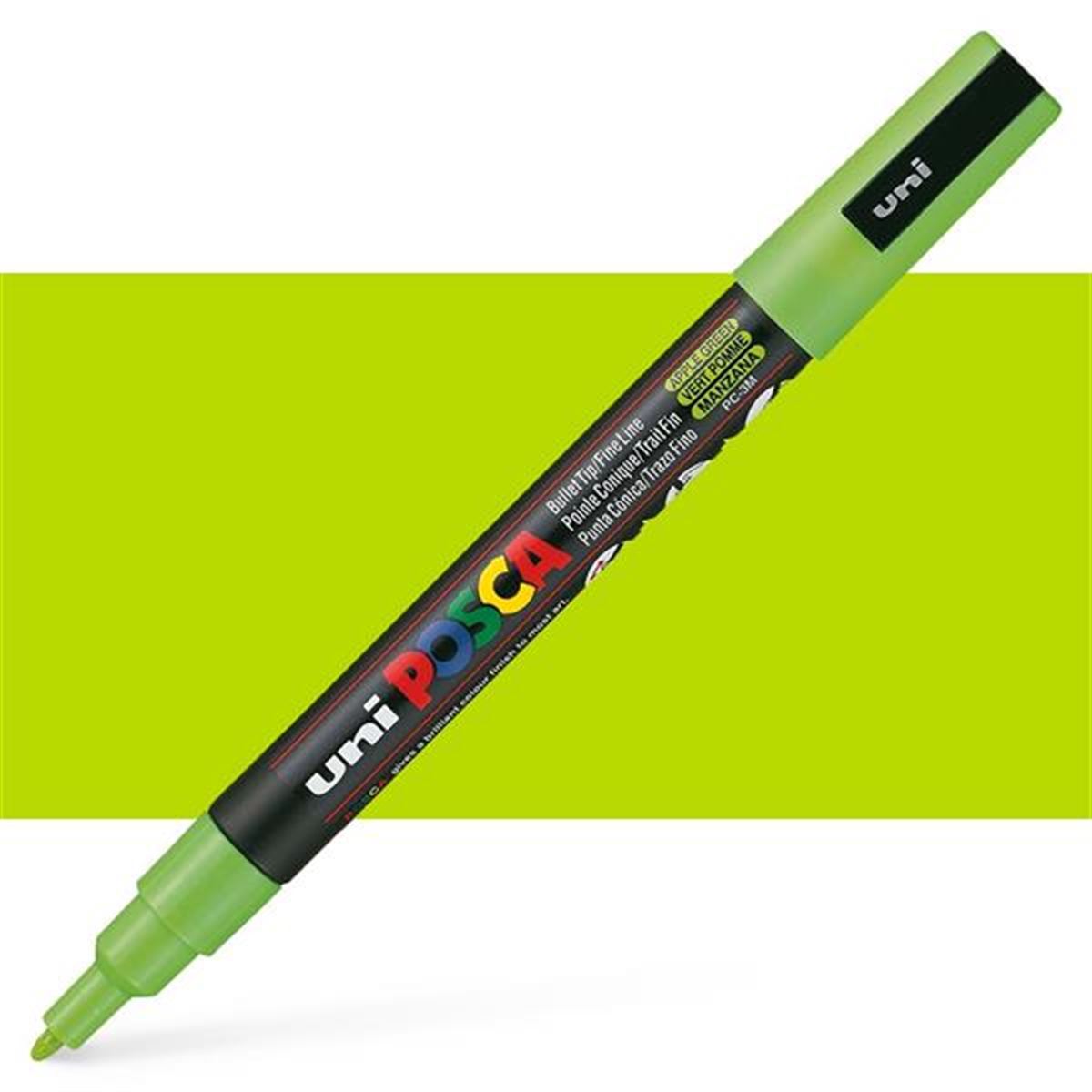 UNİ POSTER MARKÖRÜ POSCA PC-3M 09-1.3 ELMA YEŞİLİ 6 LI 1