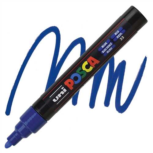 UNİ POSTER MARKÖRÜ POSCA PC-5M 1.8-2.5 MAVİ 6 LI 1