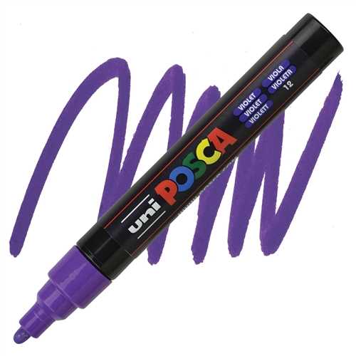 UNİ POSTER MARKÖRÜ POSCA PC-5M 1.8-2.5 MOR 6 LI 1