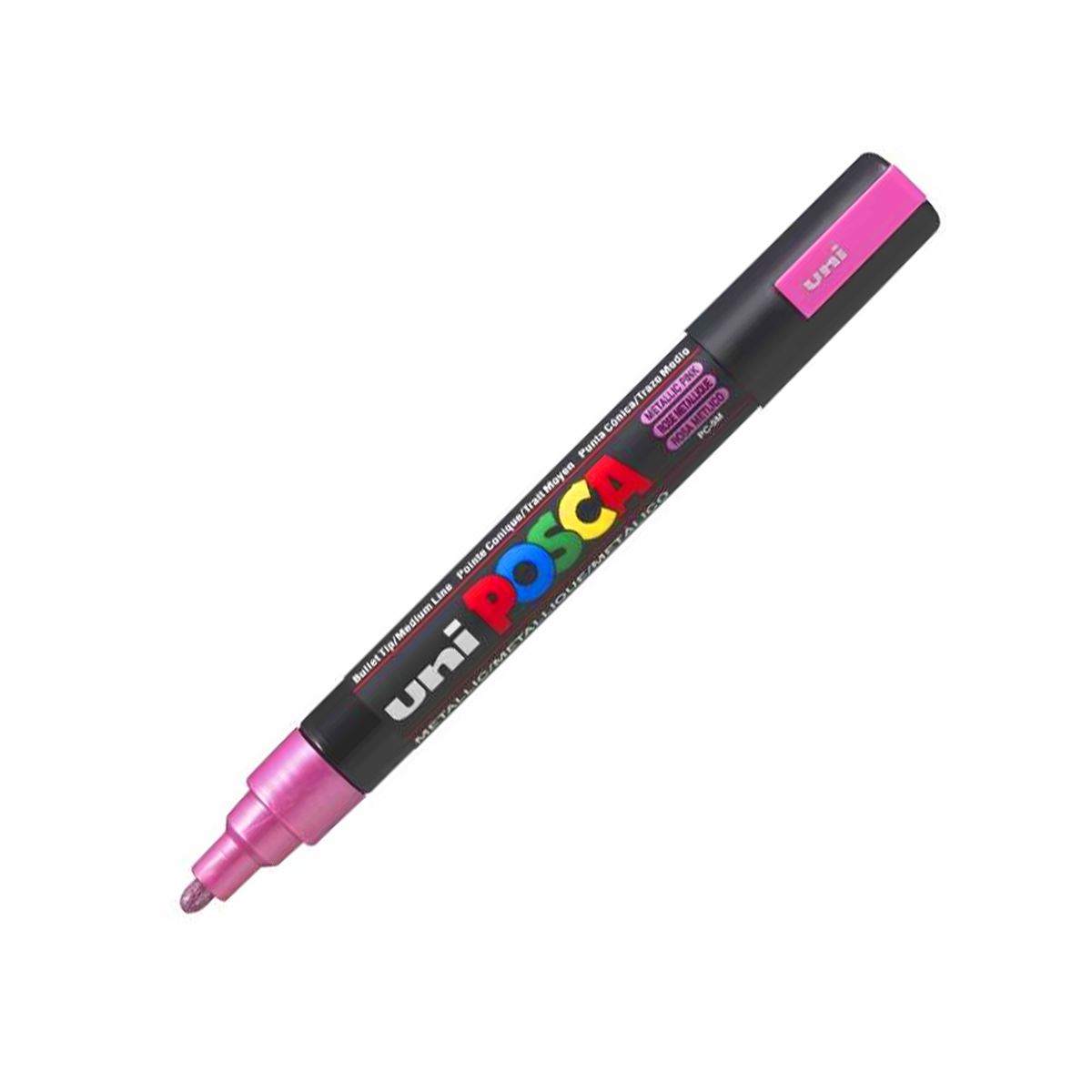 UNİ POSTER MARKÖRÜ POSCA PC-5M 1.8-2.5 METALİK PEMBE 6 LI 1