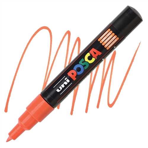 UNİ POSTER MARKÖRÜ POSCA PC-1M 07 TURUNCU 6 LI 1