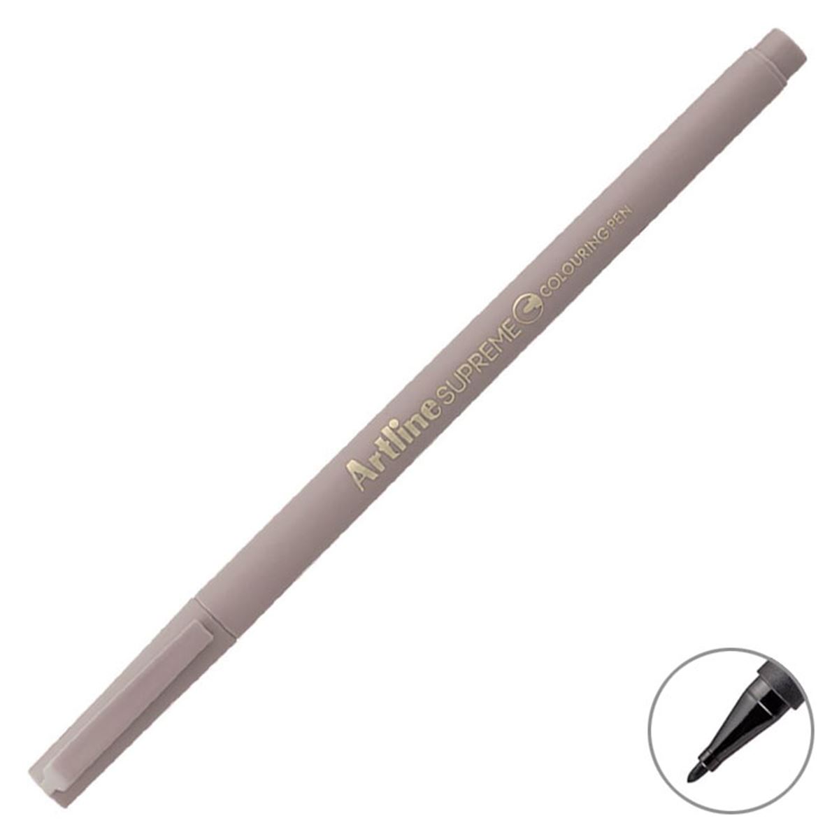 ARTLİNE SUPREME COLOURİNG KEÇE UÇLU KALEM 210 PASTEL KAHVERENGİ 0.6 12 Lİ 1