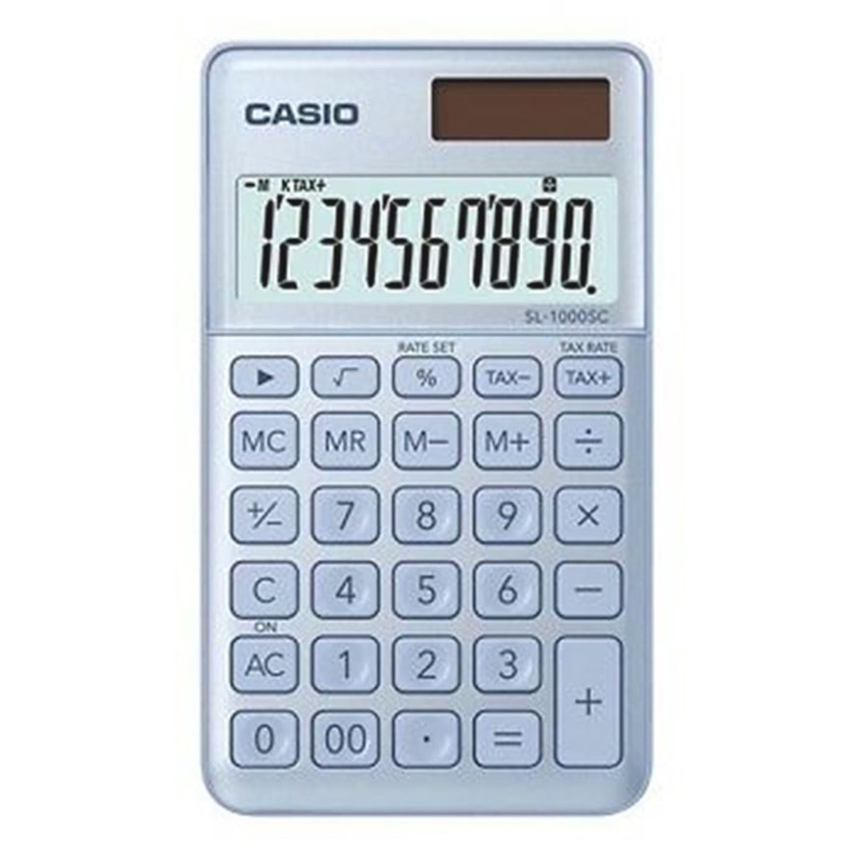 CASİO HESAP MAKİNESİ SL-1000SC-BU AÇIK MAVİ 10 HANE 1