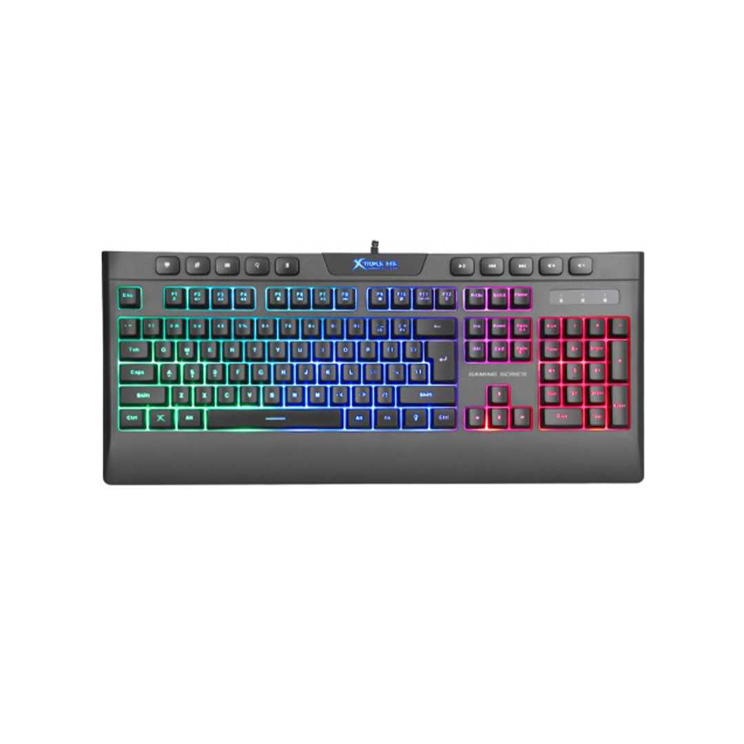 XTRİKE ME KLAVYE Q KB-508 SİYAH USB KABLOLU GÖKKUŞAĞI AYDINLATMALI MULTİMEDİA 1