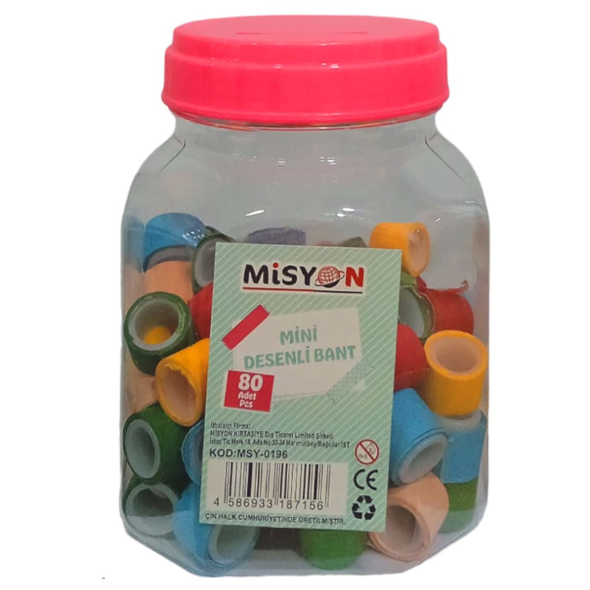 MİSYON BANT MİNİ MAT DÜZ KAVANOZ 80 Lİ MSY-0196 1