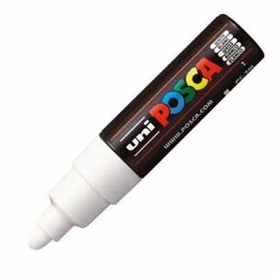 UNİ POSTER MARKÖRÜ POSCA PC-7M 4.5-5.5 BEYAZ 6 LI 1