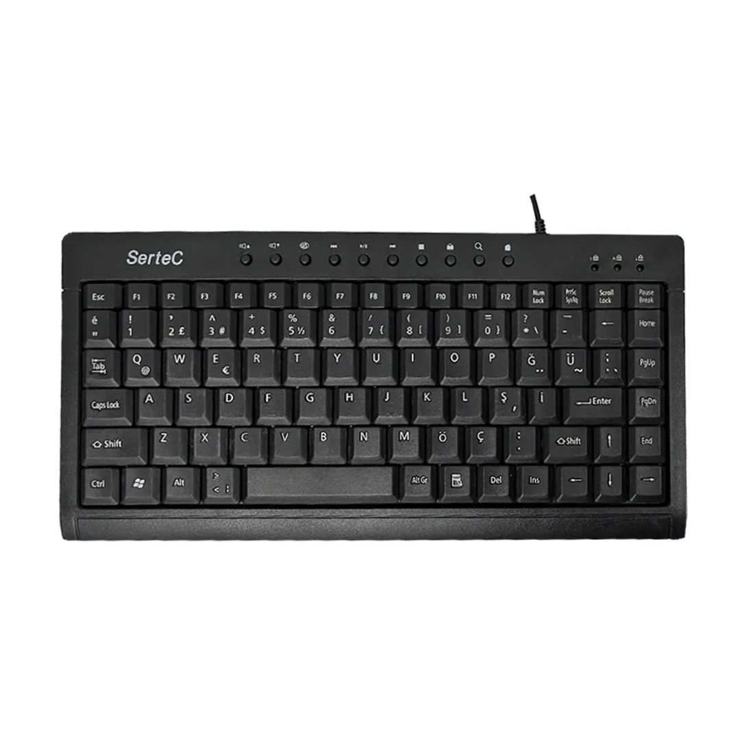 SERTEC KLAVYE Q STC-920 SİYAH MİNİ USB KABLOLU MULTİMEDİA 1