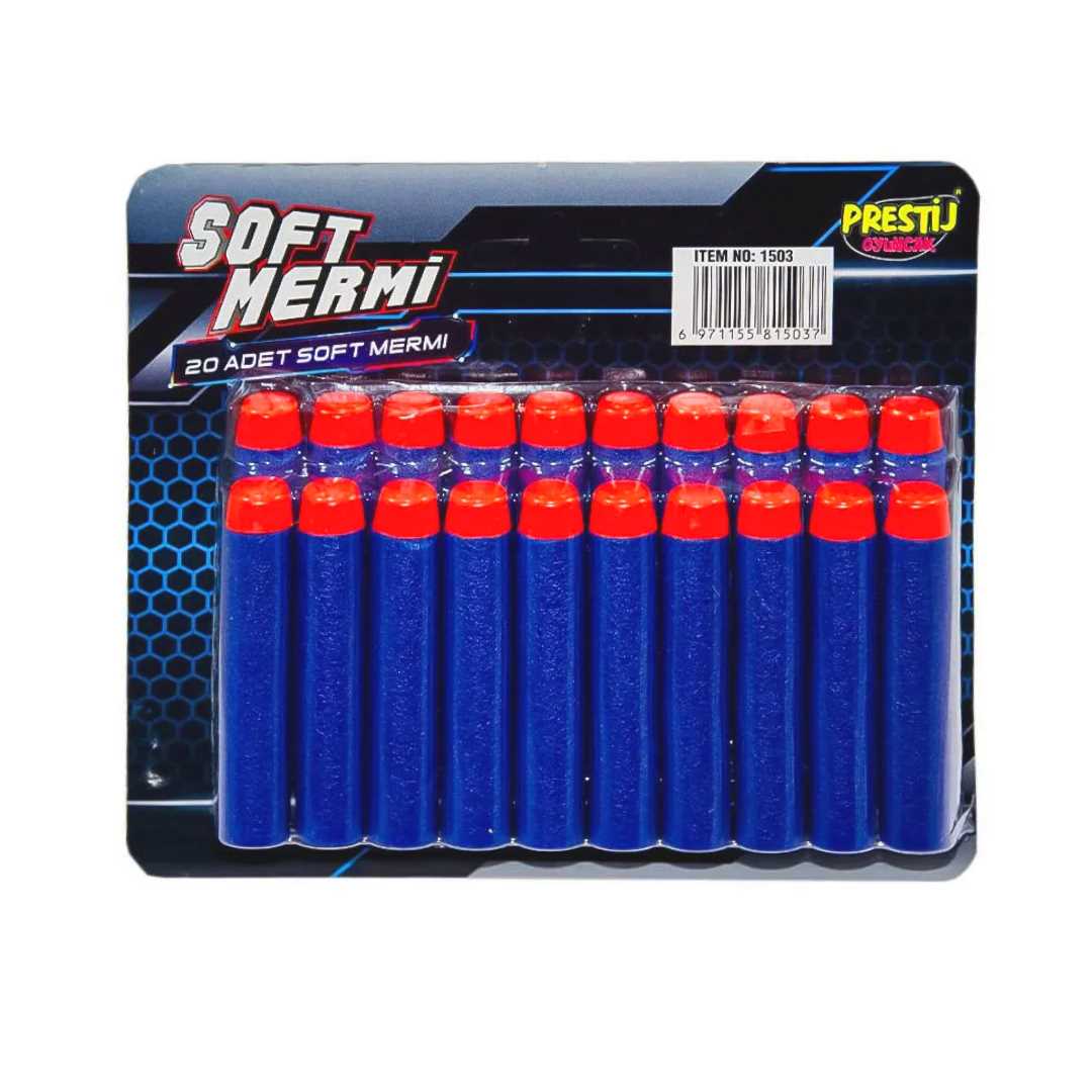 PRESTİJ SOFT MERMİ 1503 YEDEK NERF MERMİSİ 20 Lİ KARTELA 1