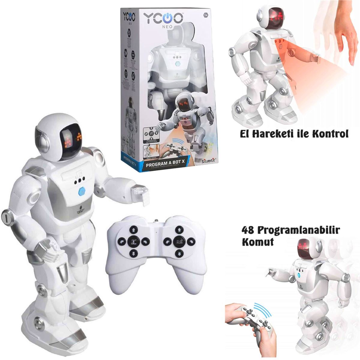 SİLVERLİT YCOO NEO ROBOT 88071 PROGRAM A BOT X PROGRAMLANABİLİR KUMANDALI 5+ 1