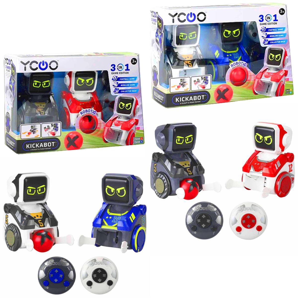 SİLVERLİT YCOO ROBOT 88549 3İN1 KİCKABOT İKİLİ OYUN SETİ 3+ 1