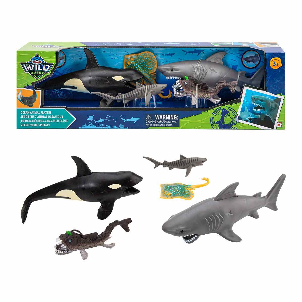 SUNMAN OKYANUS HAYVANLARI 549037 WİLD QUEST OYUN SETİ 5 PARÇA 3+ 1
