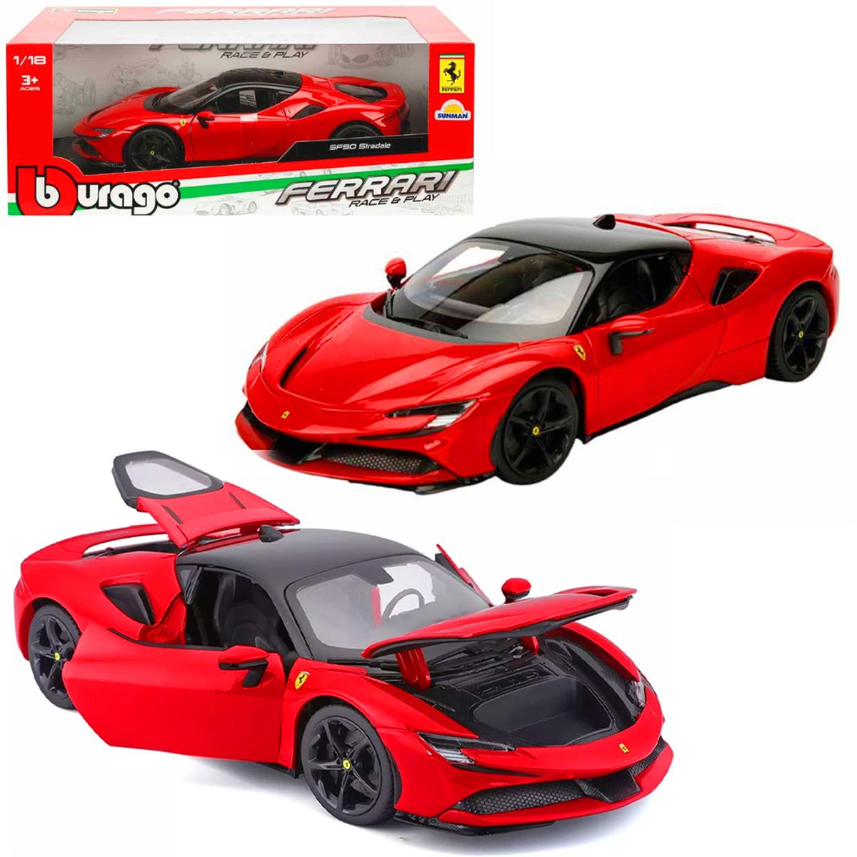 SUNMAN BURAGO METAL ARABA 16015 FERRARİ RACC PLAY 1:18 3+ 1