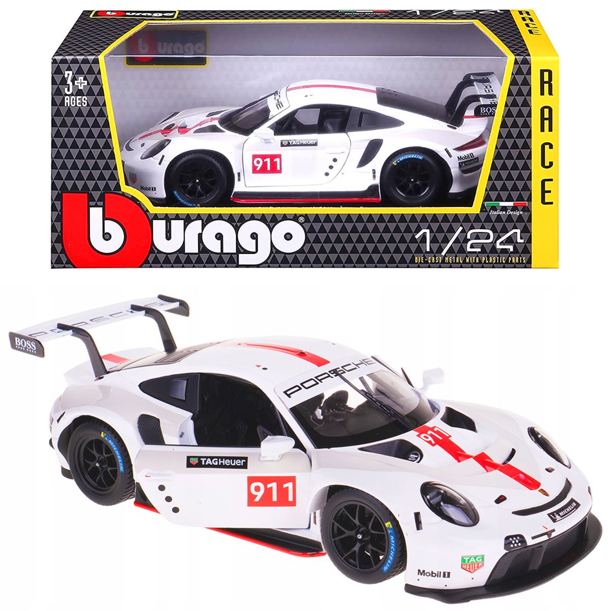 SUNMAN BURAGO METAL ARABA 28013 PORSCHE 911 RSR 1:24 3+ 1