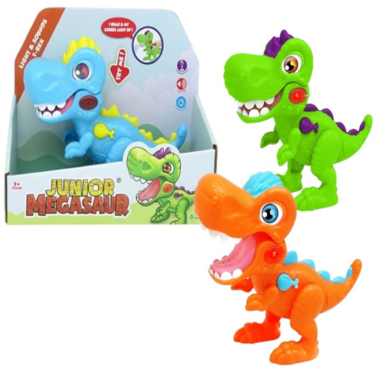 DRAGON TOYS JUNİOR MEGASAUR 16961 TREX SESLİ IŞIKLI 2+ 1