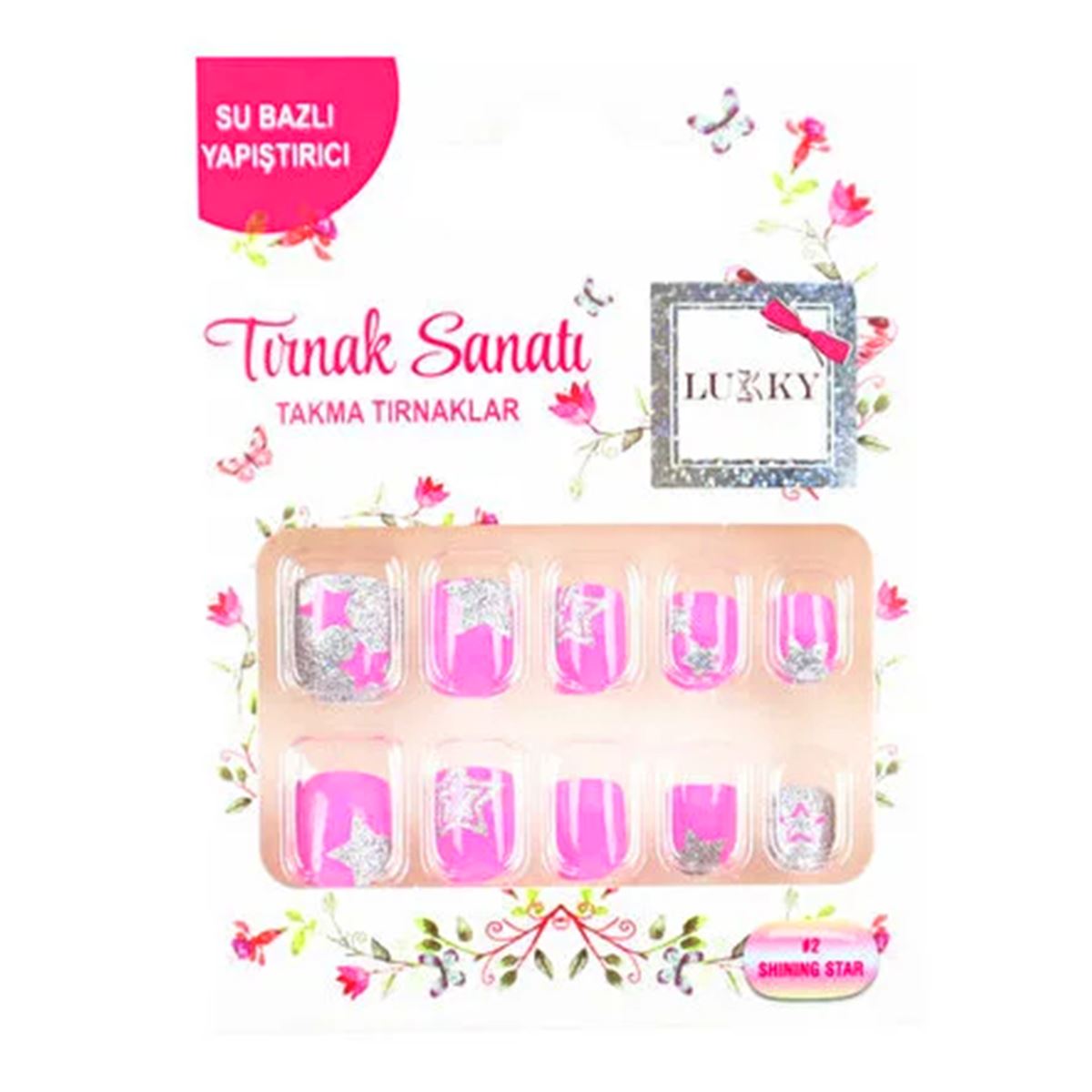 LUKKY TAKMA TIRNAK T19423 YILDIZ BASKILI 3+ 1